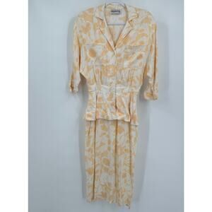 Depeche Mode Womens Dress‎ Size 8 Vintage Peplum Ruffle Party Dress Traditional